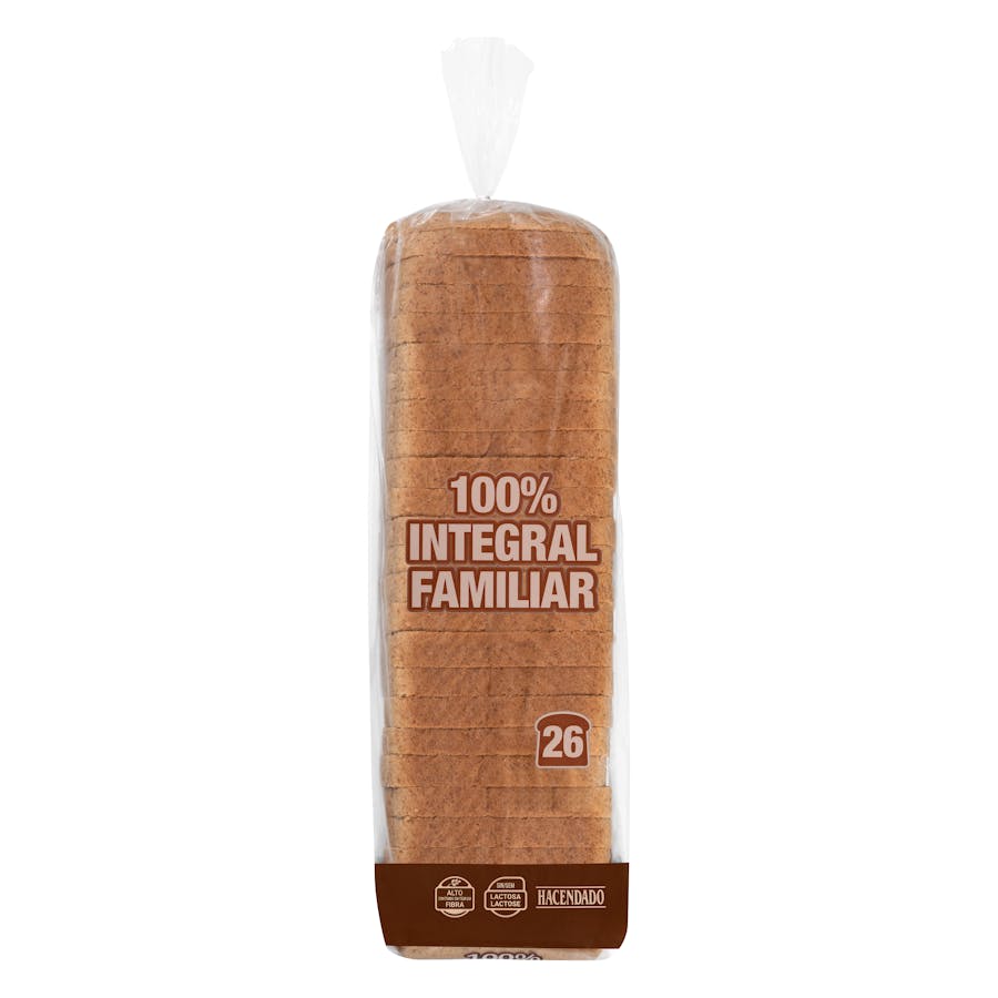Pan de molde 100% integral